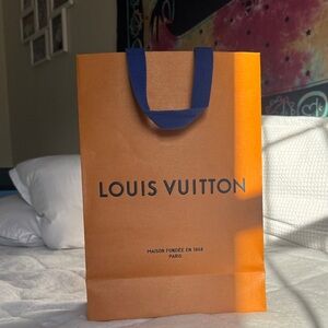 Louis Vuitton Shopping Bag with Navy Handles